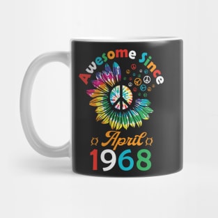 Funny Birthday Quote, Awesome Since April 1968, Retro Birthday Mug